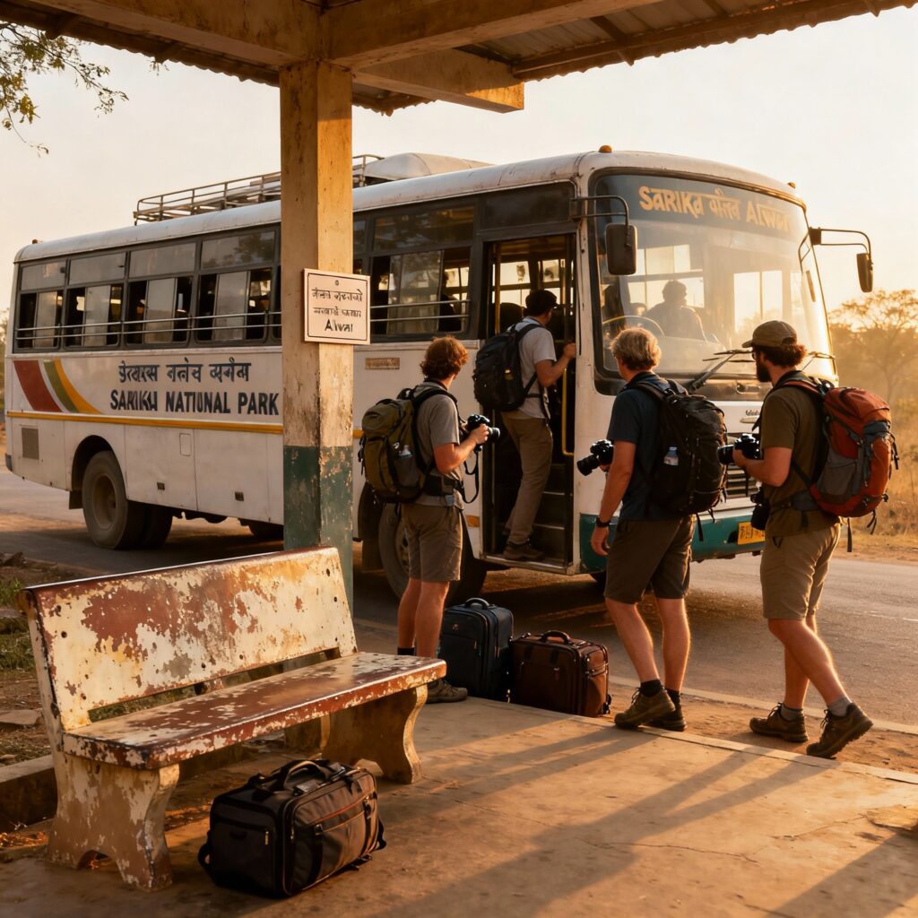 tourists traveling to Sariska National Park Alwar