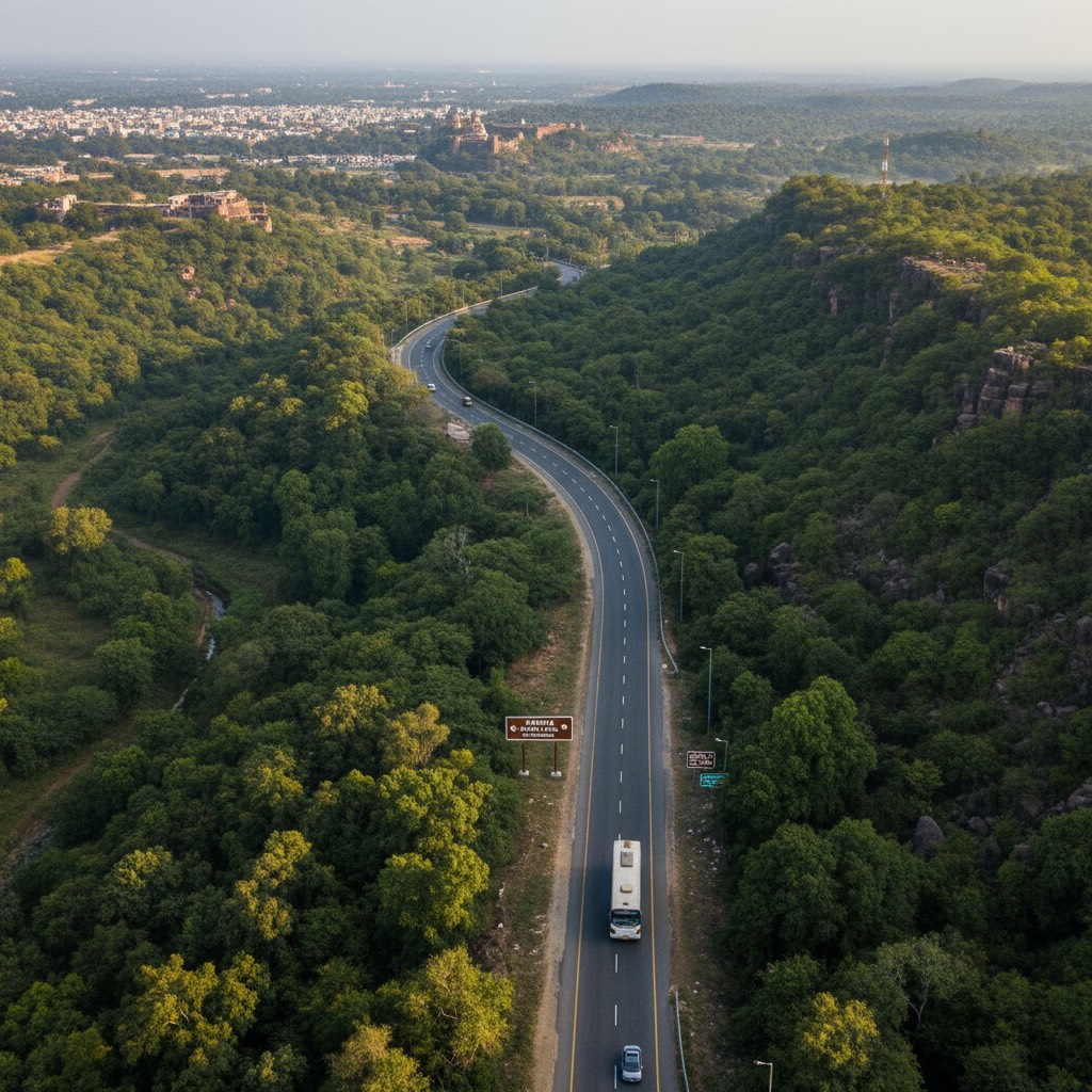 Alwar to Sariska National Park route map