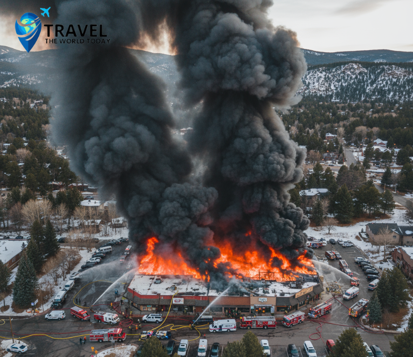 Nederland fire Caribou Village Shopping Center