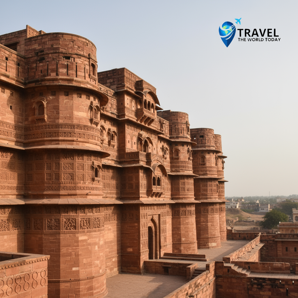 Aerial view capturing the Junagarh Fort Bikaner history site