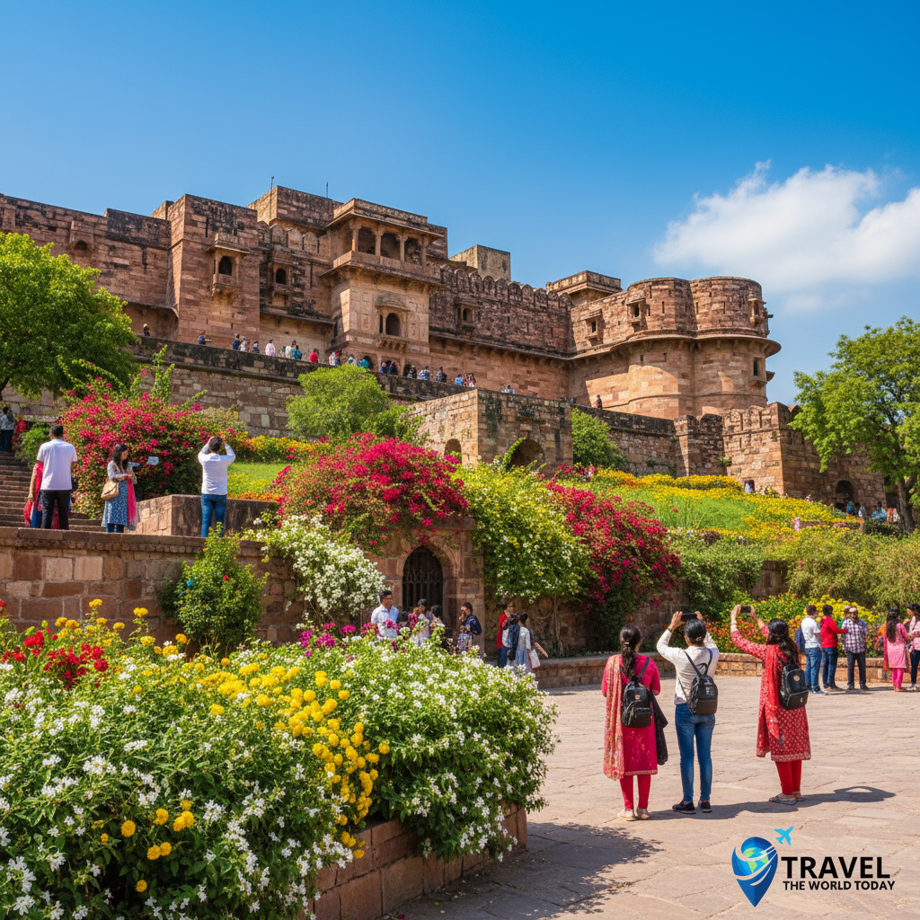 beautiful Chittorgarh Fort in pleasant weather