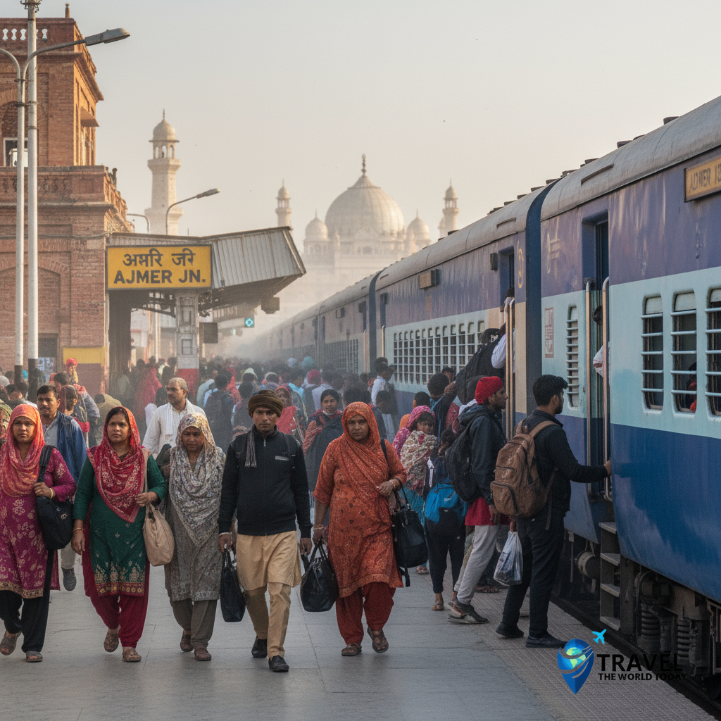 Ajmer railway station near Ajmer Sharif Dargah