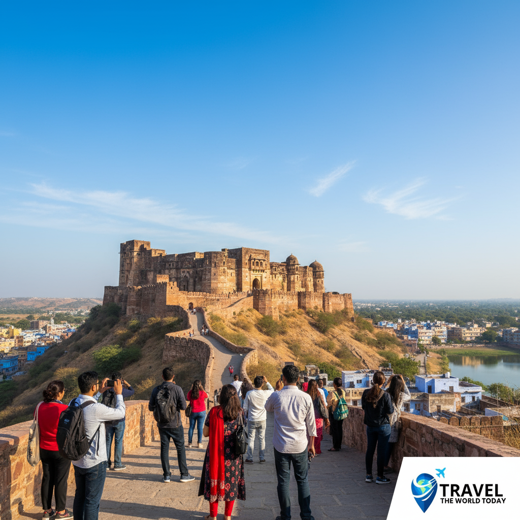 Taragarh Fort Bundi in winter season view