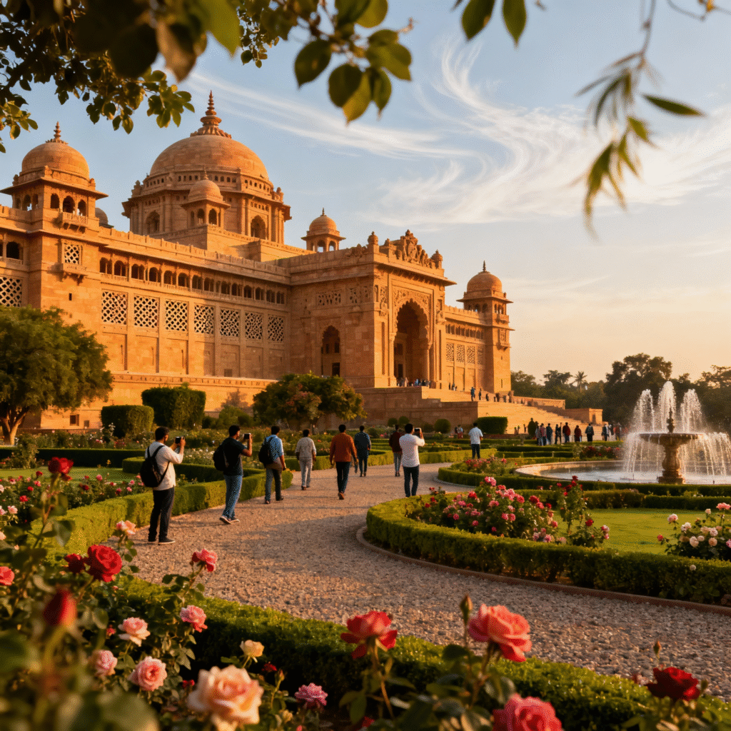 Ticket counter showing entry fee for Umaid Bhawan Palace