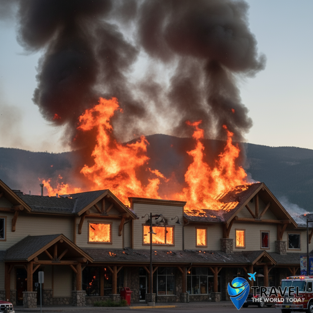 Firefighters battling flames at Nederland fire Caribou Village Shopping Center
