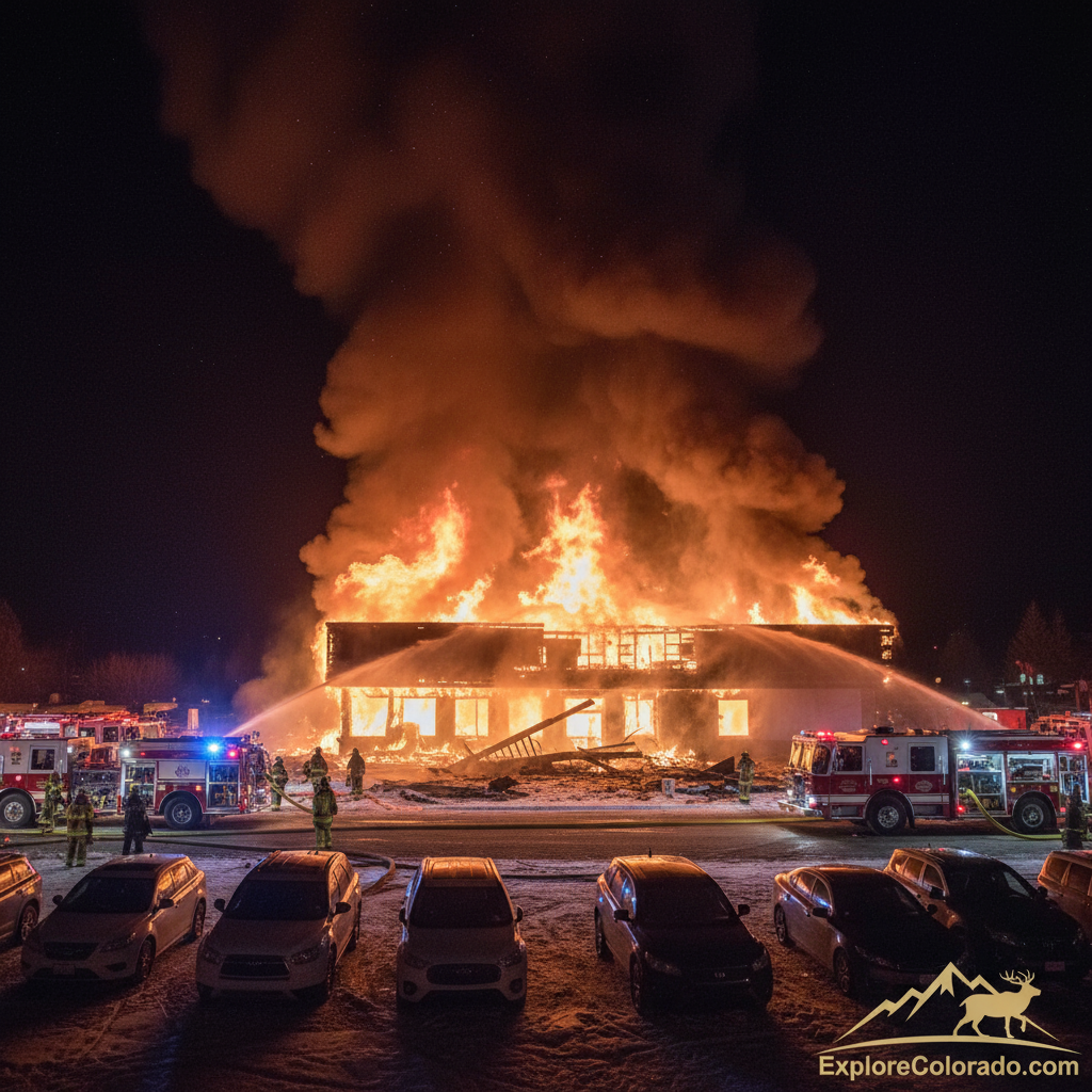 Local shops damaged in Nederland fire Caribou Village Shopping Center blaze