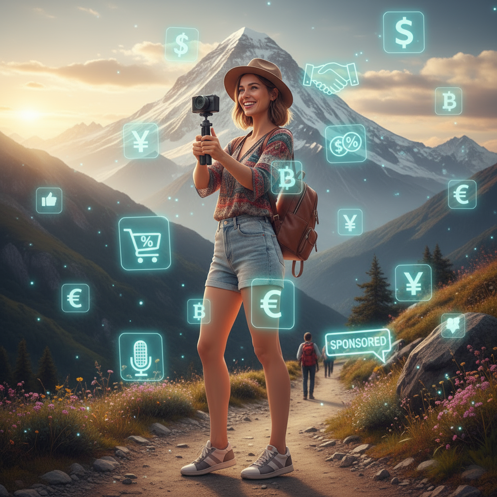 Travel blogger showing how to get paid to travel the world
