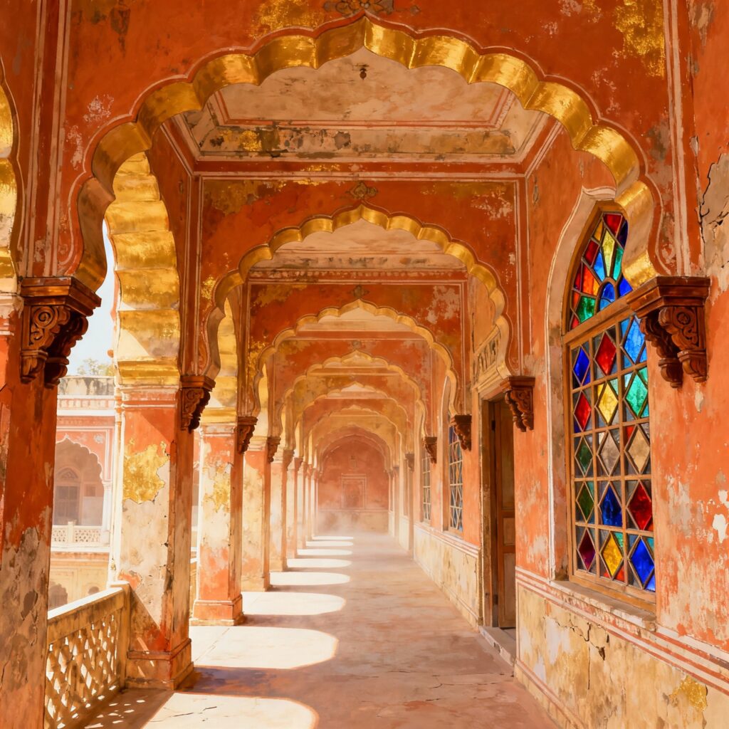 Inside Shekhawati painted Havelis detailed frescoes