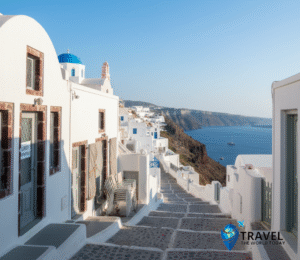 santorini mykonos tourism drop