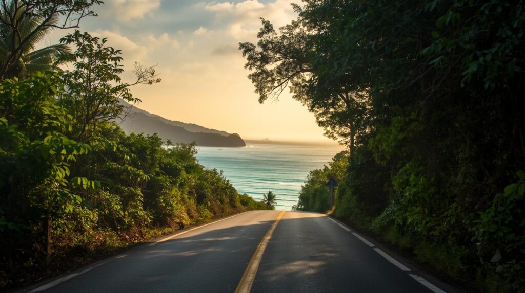 Thiruvananthapuram to Kovalam Beach distance by road map with route markers