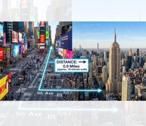 how far is times square from empire state building