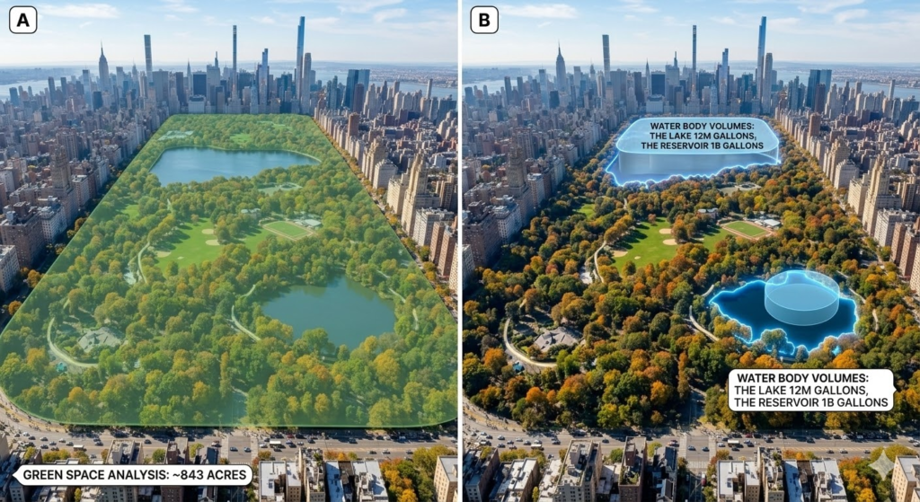 How wide is Central Park