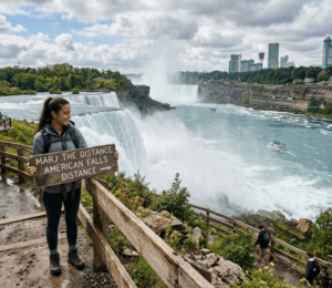 american falls distance