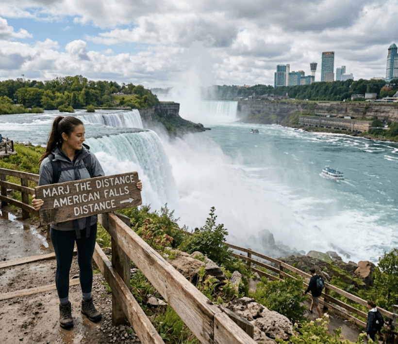 american falls distance